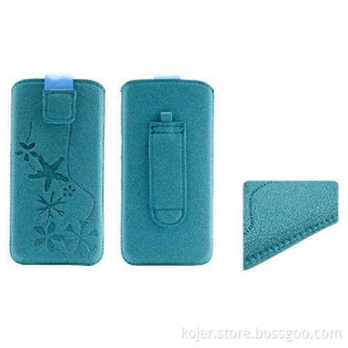 Mobile Phone Pouches, Suitable for iPhone 5S, Made of PU Leather and Retractable Pull-tab